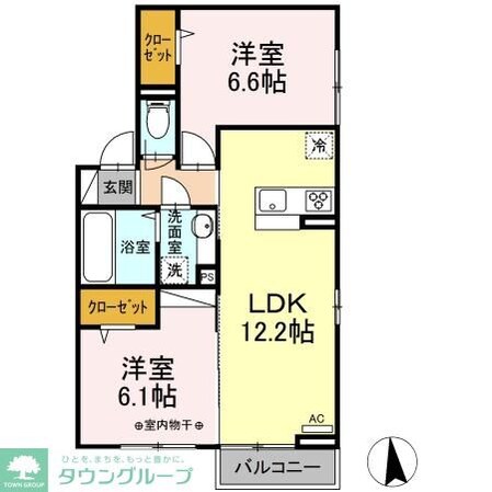 クレールコート A棟の物件間取画像